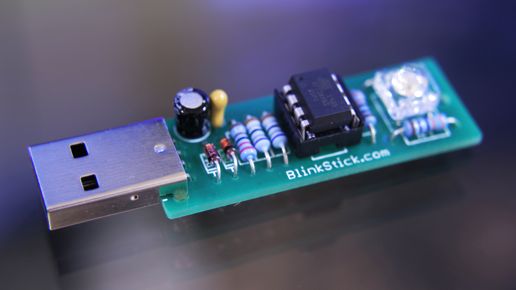 The blnkstick is the first display solution I have supported which works via USB rather than the Pi's GPIO port.   A VERY bright RGB LED makes for some nice display options